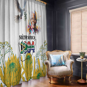 Afro South Africa Freedom Day Window Curtain Nelson Mandela
