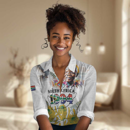 Afro South Africa Freedom Day Women Casual Shirt Nelson Mandela