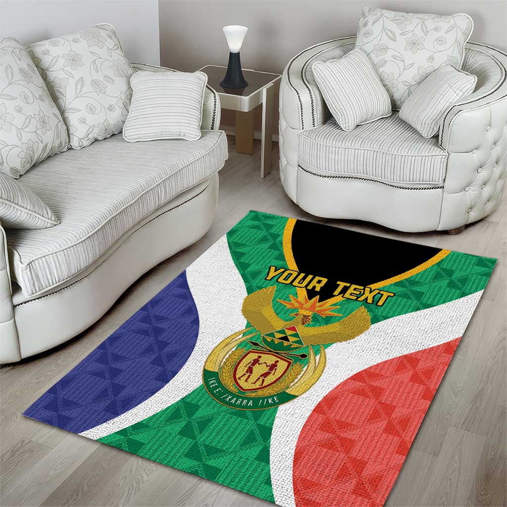 Personalised South Africa Area Rug Coat Of Arms Flag Style