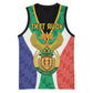 Personalised South Africa Basketball Jersey Coat Of Arms Flag Style - African Pride