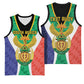 Personalised South Africa Basketball Jersey Coat Of Arms Flag Style - African Pride