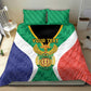 Personalised South Africa Bedding Set Coat Of Arms Flag Style