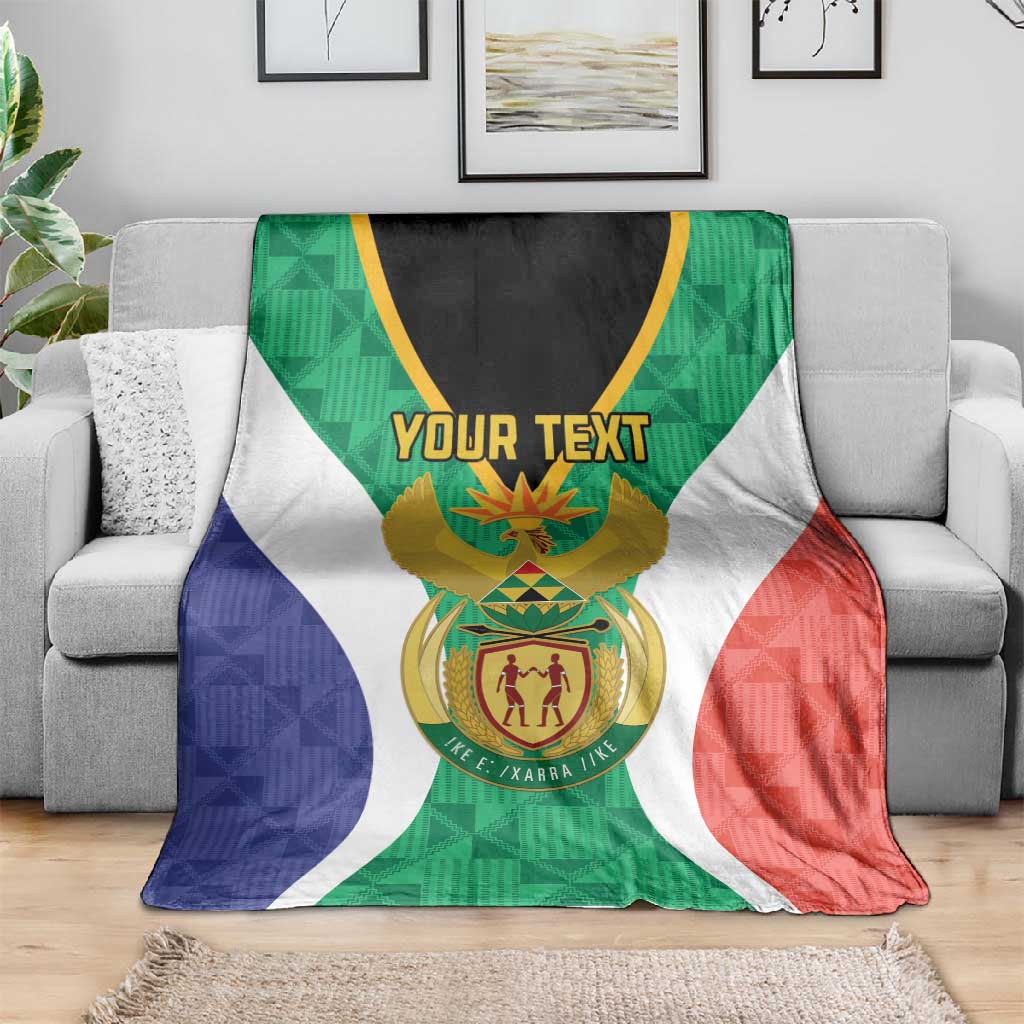 Personalised South Africa Blanket Coat Of Arms Flag Style