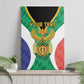 Personalised South Africa Canvas Wall Art Coat Of Arms Flag Style