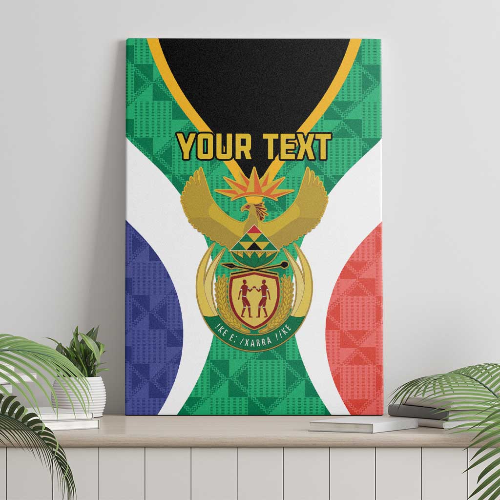Personalised South Africa Canvas Wall Art Coat Of Arms Flag Style