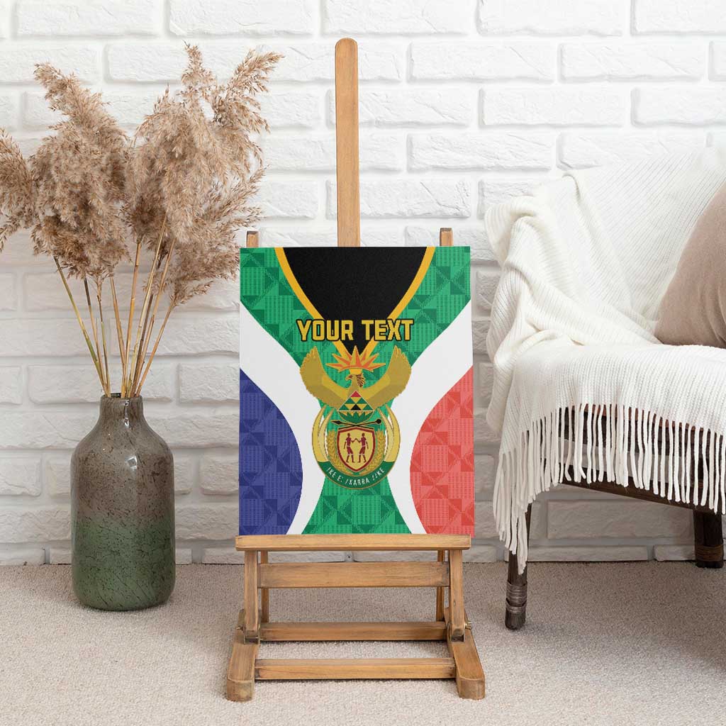 Personalised South Africa Canvas Wall Art Coat Of Arms Flag Style