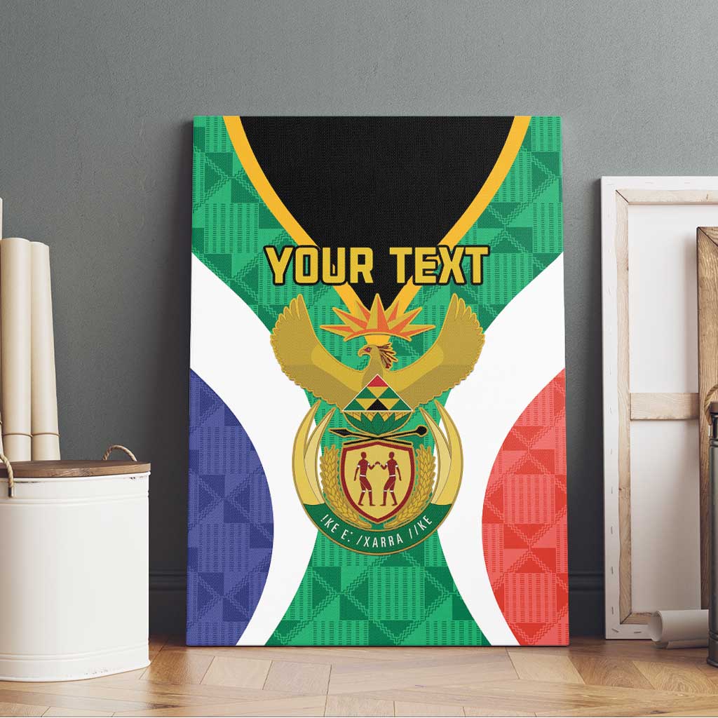 Personalised South Africa Canvas Wall Art Coat Of Arms Flag Style
