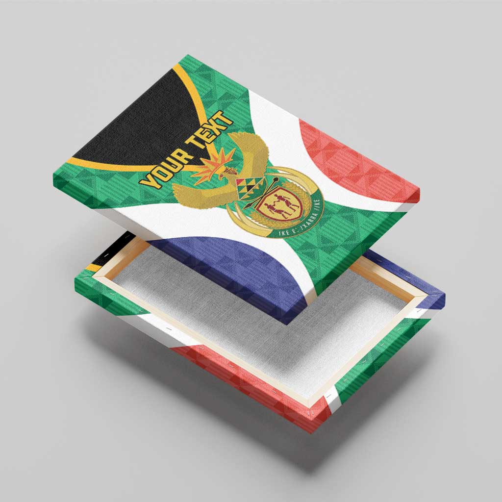 Personalised South Africa Canvas Wall Art Coat Of Arms Flag Style