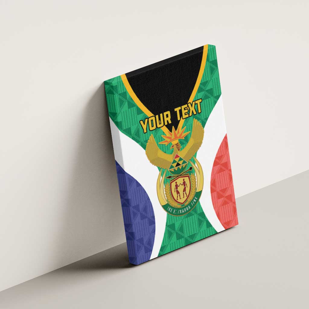 Personalised South Africa Canvas Wall Art Coat Of Arms Flag Style