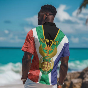 Personalised South Africa Hawaiian Shirt Coat Of Arms Flag Style