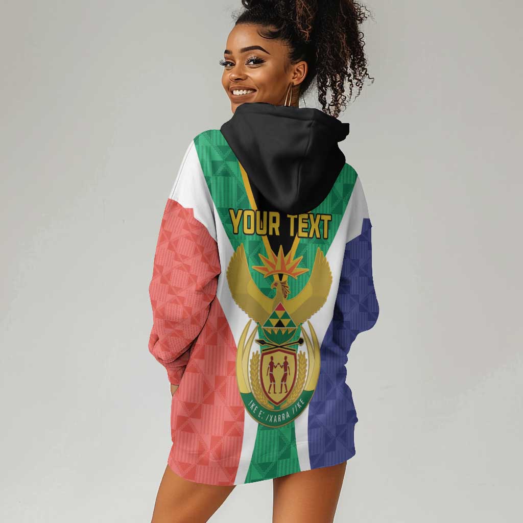 Personalised South Africa Hoodie Dress Coat Of Arms Flag Style