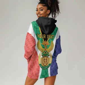 Personalised South Africa Hoodie Dress Coat Of Arms Flag Style