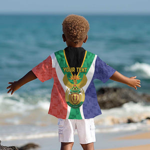 Personalised South Africa Kid Hawaiian Shirt Coat Of Arms Flag Style