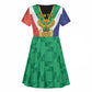 Personalised South Africa Kid Short Sleeve Dress Coat Of Arms Flag Style