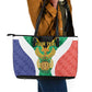 Personalised South Africa Leather Tote Bag Coat Of Arms Flag Style