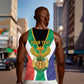 Personalised South Africa Men Tank Top Coat Of Arms Flag Style