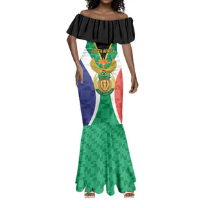 Personalised South Africa Mermaid Dress Coat Of Arms Flag Style