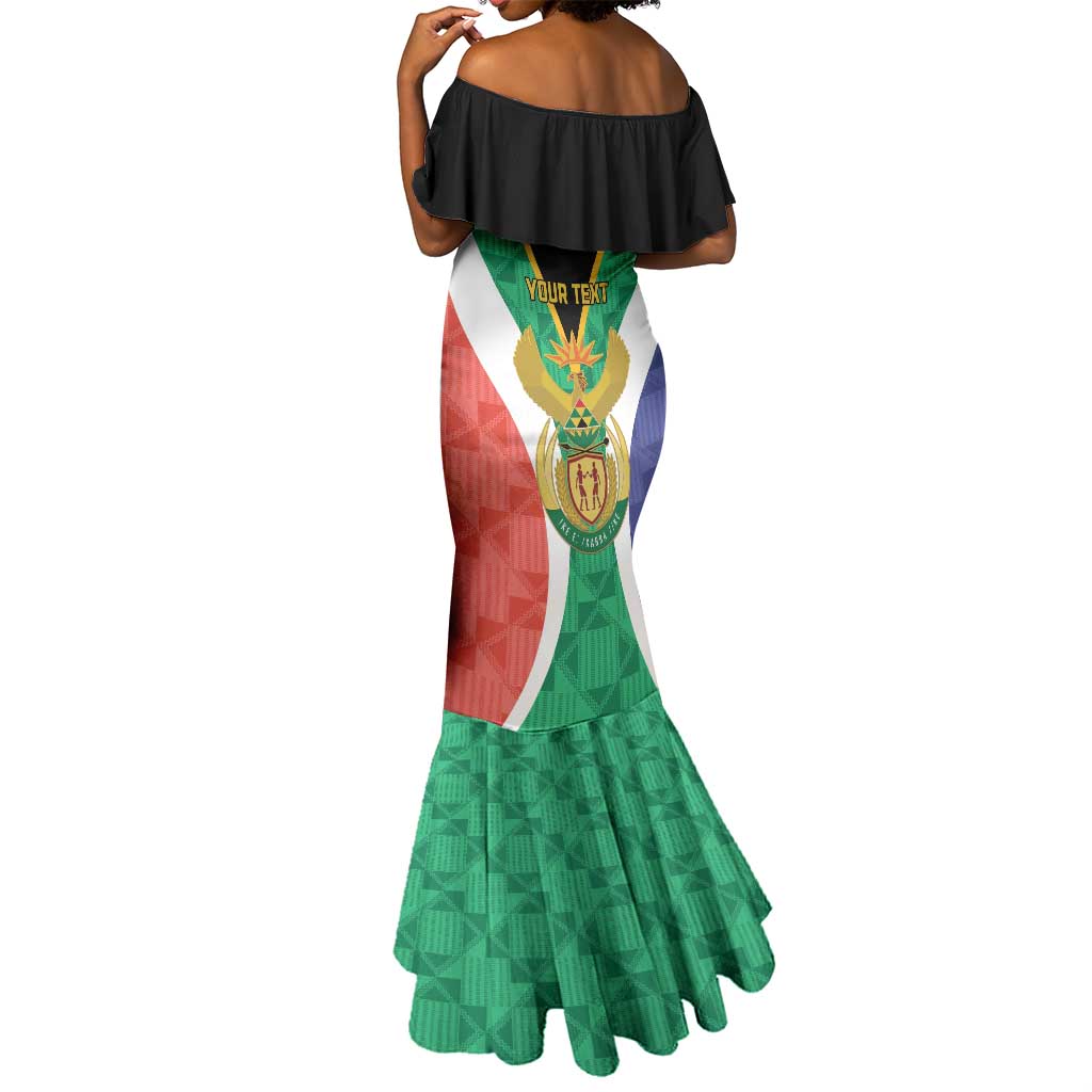 Personalised South Africa Mermaid Dress Coat Of Arms Flag Style