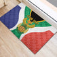 Personalised South Africa Rubber Doormat Coat Of Arms Flag Style