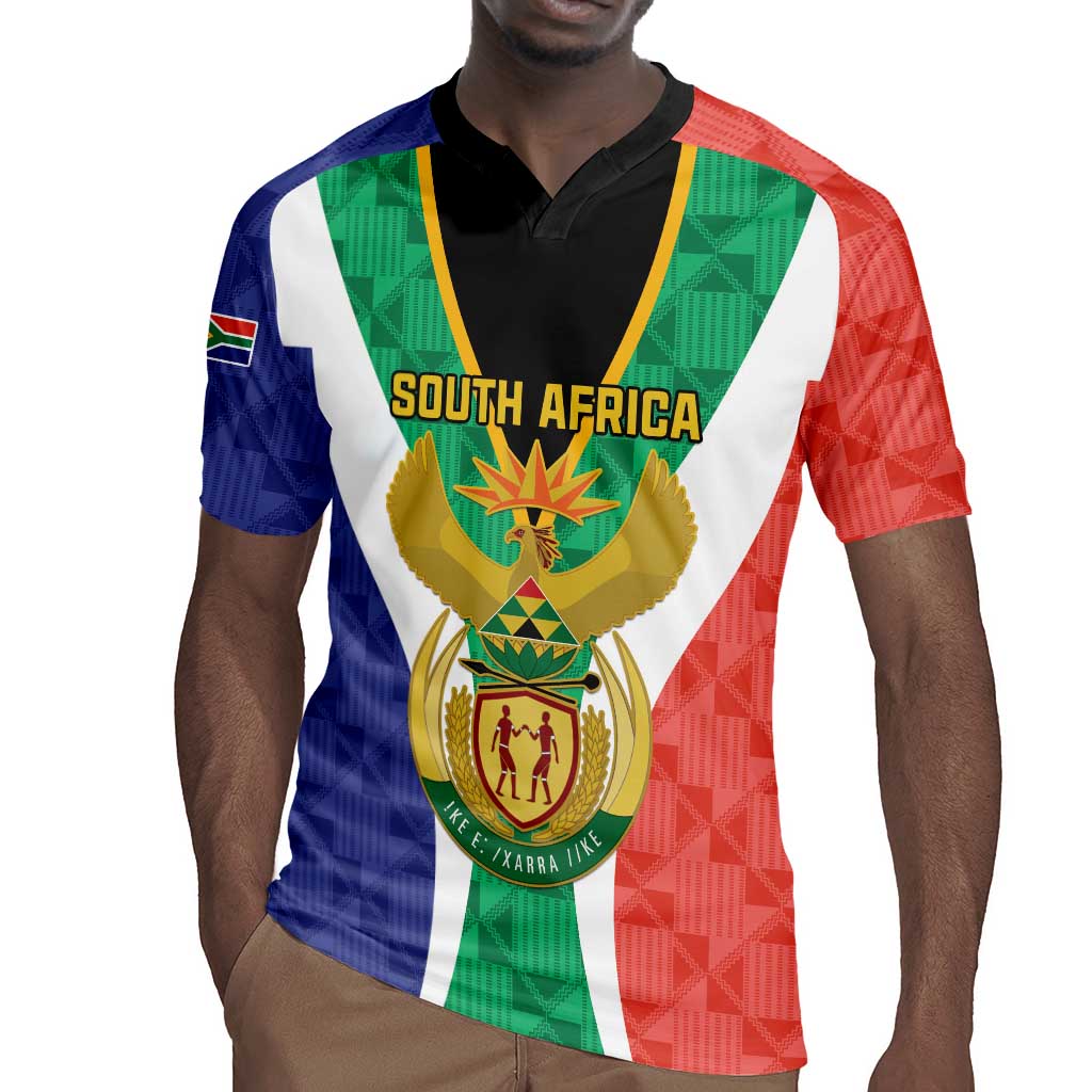 Personalised South Africa Rugby Jersey Coat Of Arms Flag Style