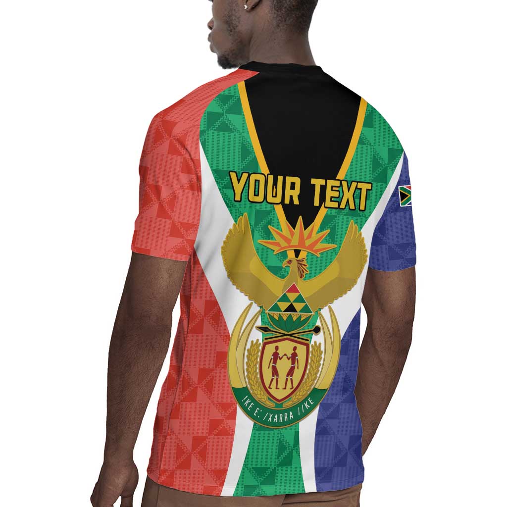 Personalised South Africa Rugby Jersey Coat Of Arms Flag Style