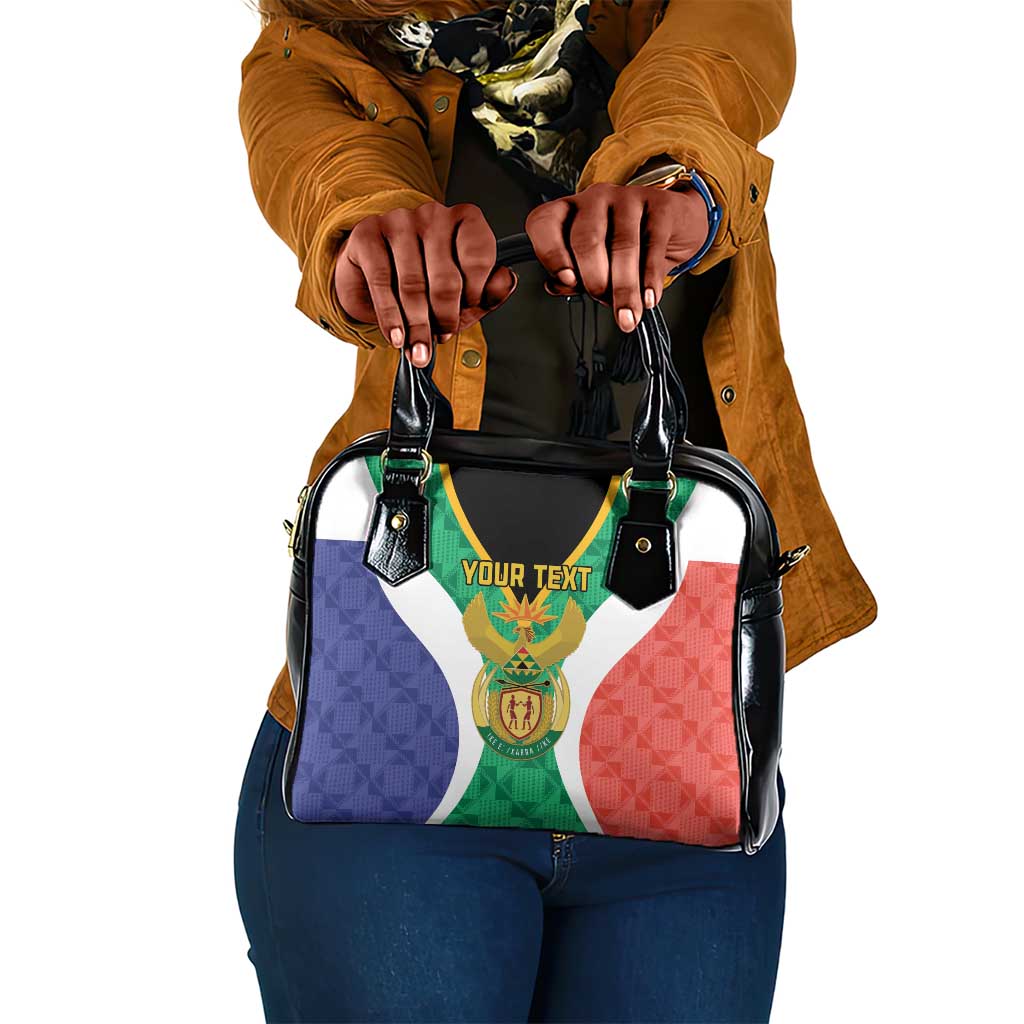 Personalised South Africa Shoulder Handbag Coat Of Arms Flag Style
