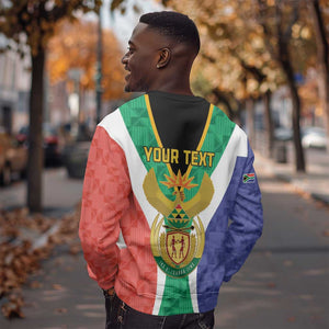 Personalised South Africa Sweatshirt Coat Of Arms Flag Style