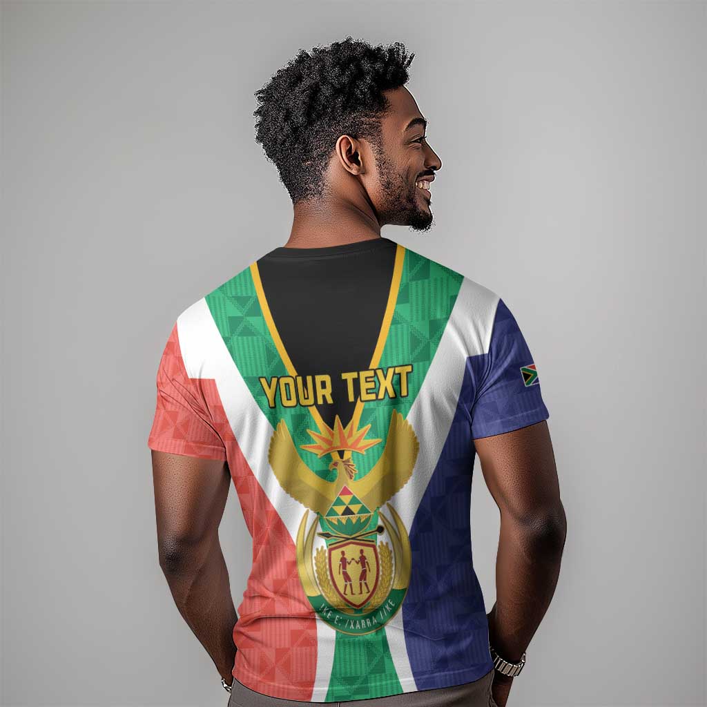 Personalised South Africa T shirt Coat Of Arms Flag Style