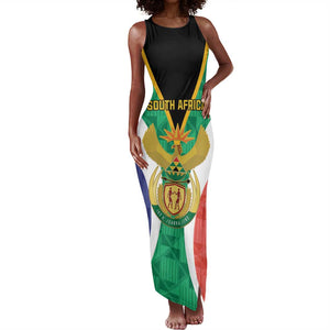 Personalised South Africa Tank Maxi Dress Coat Of Arms Flag Style