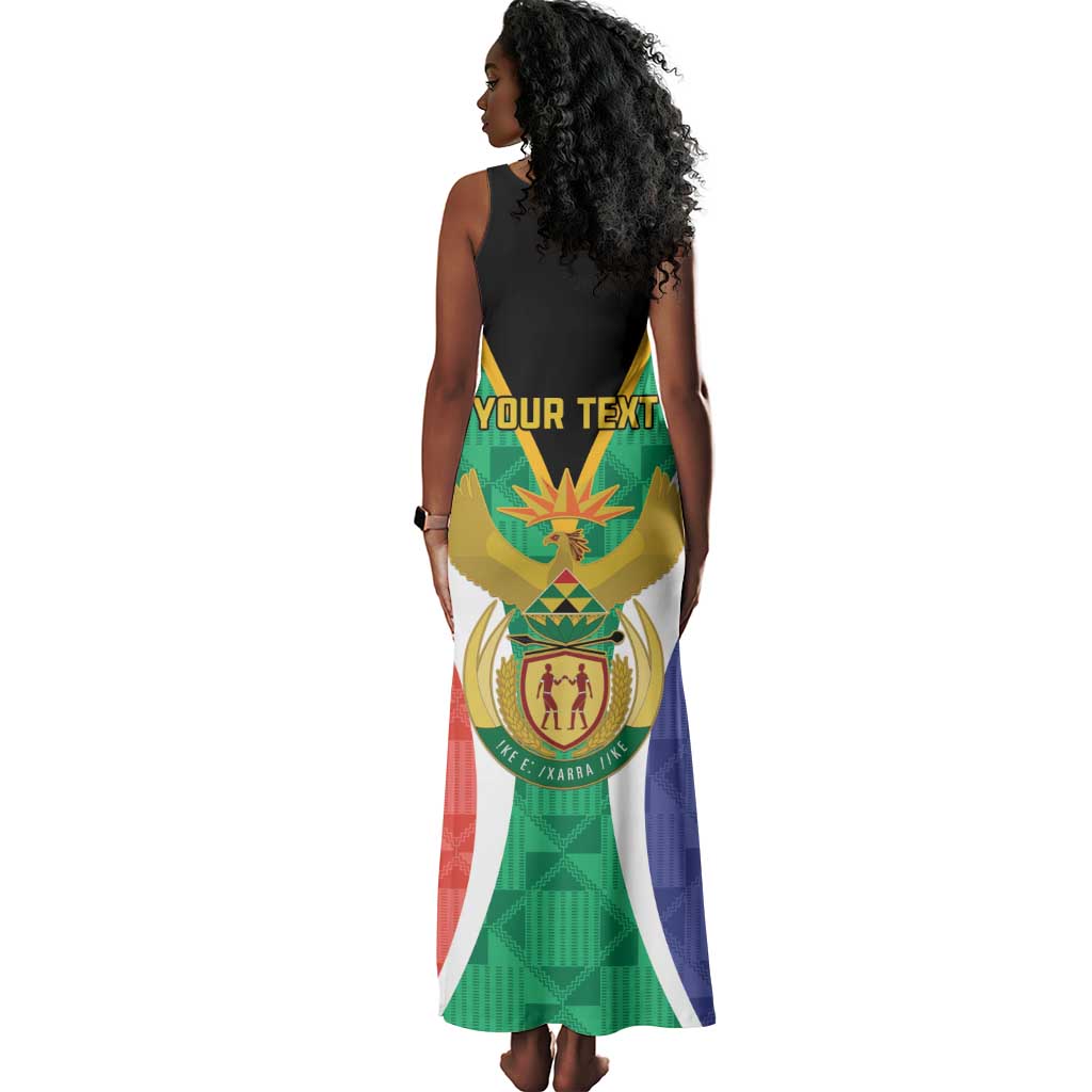 Personalised South Africa Tank Maxi Dress Coat Of Arms Flag Style