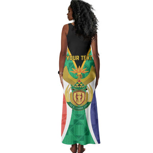 Personalised South Africa Tank Maxi Dress Coat Of Arms Flag Style