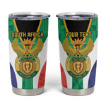 Personalised South Africa Tumbler Cup Coat Of Arms Flag Style