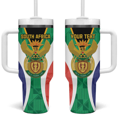 Personalised South Africa Tumbler With Handle Coat Of Arms Flag Style