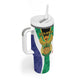 Personalised South Africa Tumbler With Handle Coat Of Arms Flag Style