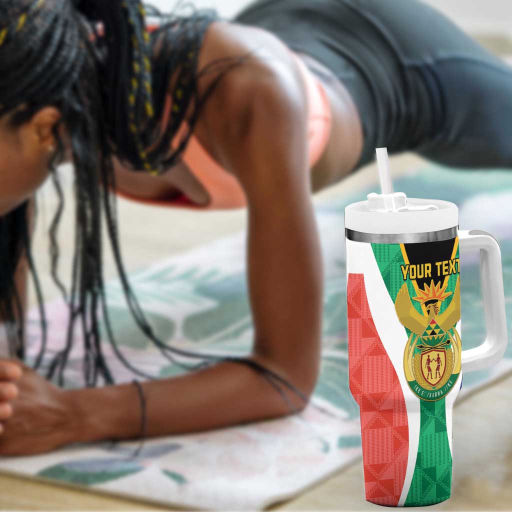 Personalised South Africa Tumbler With Handle Coat Of Arms Flag Style