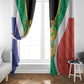 Personalised South Africa Window Curtain Coat Of Arms Flag Style