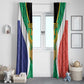 Personalised South Africa Window Curtain Coat Of Arms Flag Style