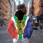 Personalised South Africa Zip Hoodie Coat Of Arms Flag Style