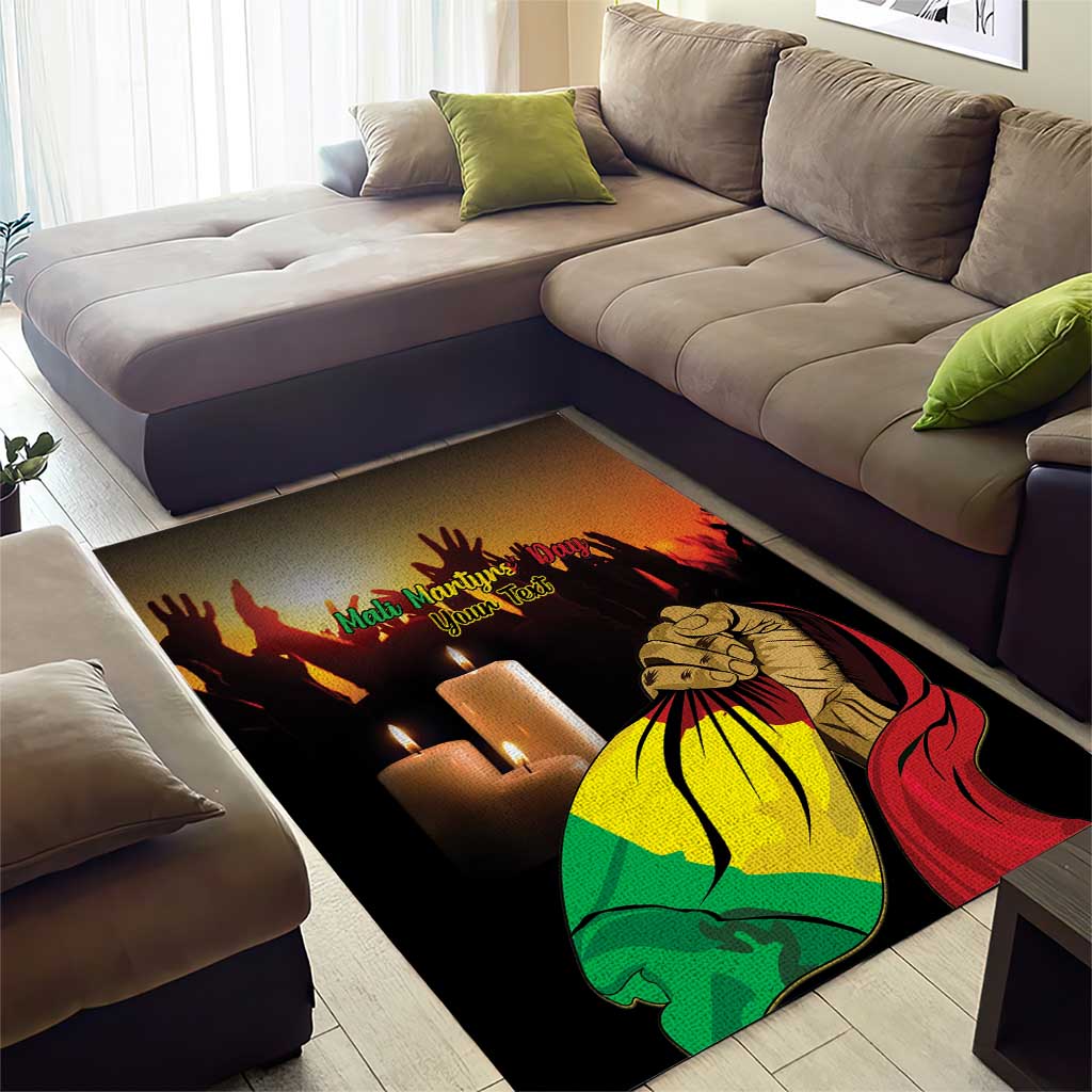 Personalised Proud Mali Martyrs Day In Memory Area Rug