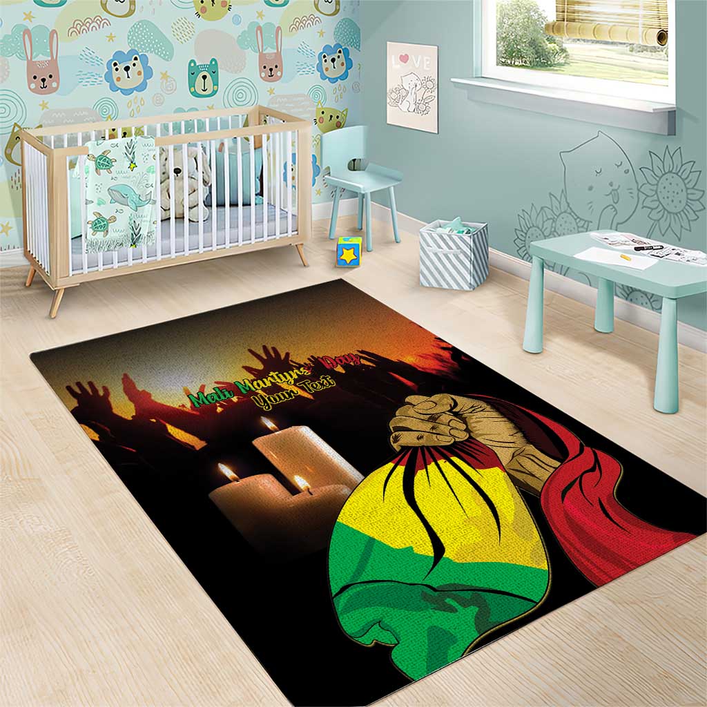 Personalised Proud Mali Martyrs Day In Memory Area Rug