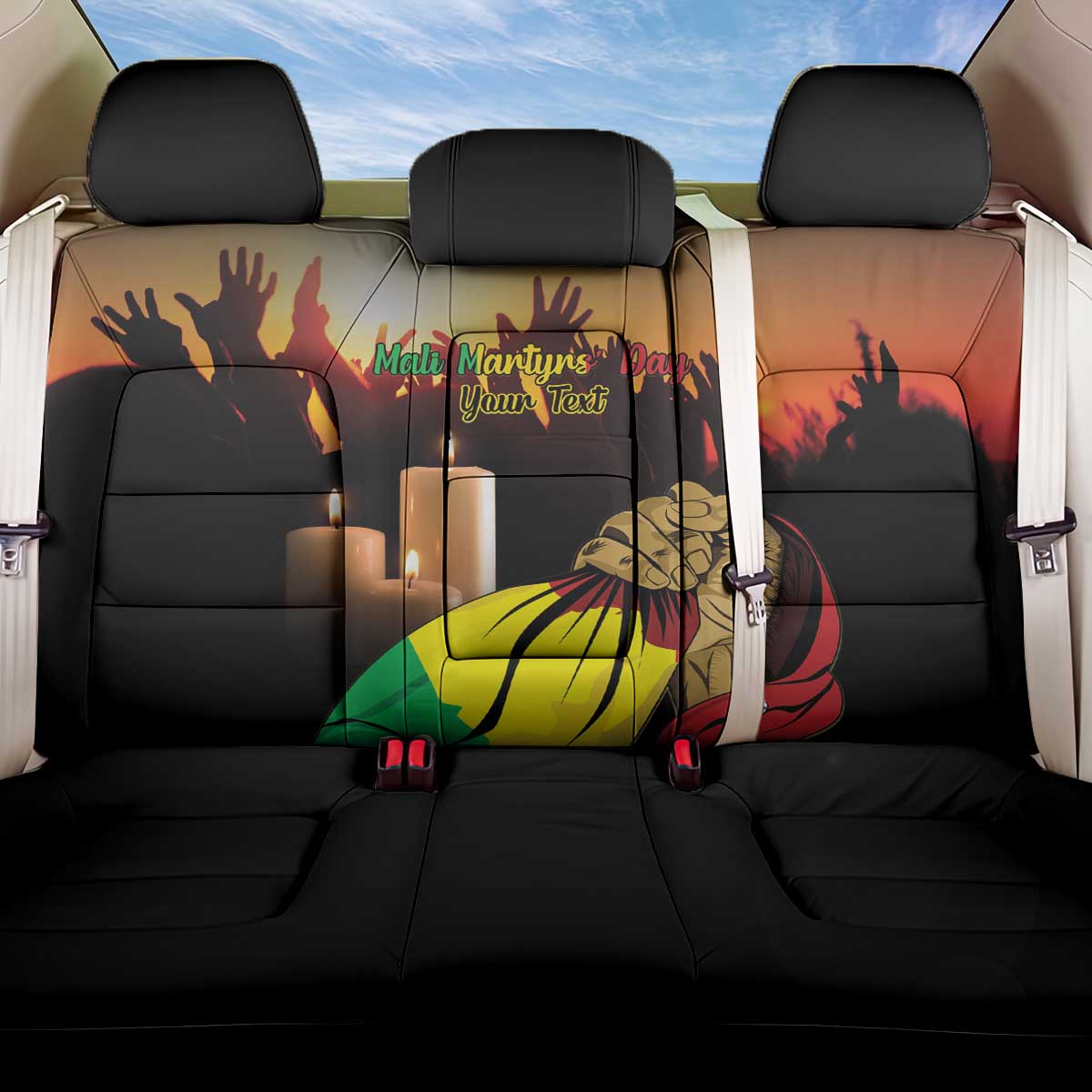 Personalised Proud Mali Martyrs Day In Memory Back Car Seat Cover