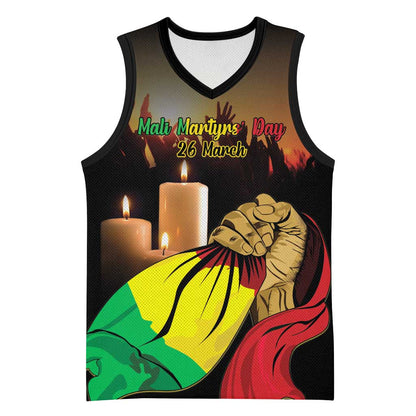 Personalised Proud Mali Martyrs Day In Memory Basketball Jersey - African Pride