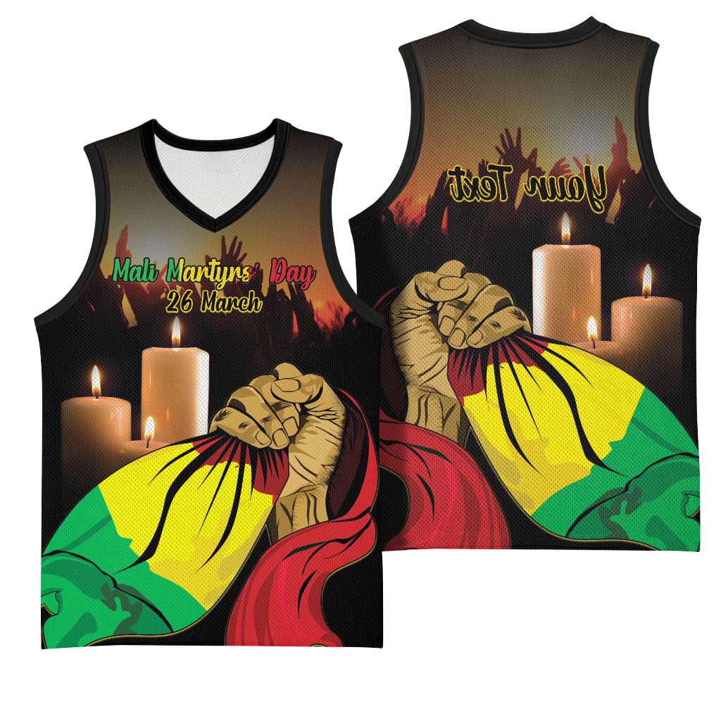 Personalised Proud Mali Martyrs Day In Memory Basketball Jersey - African Pride