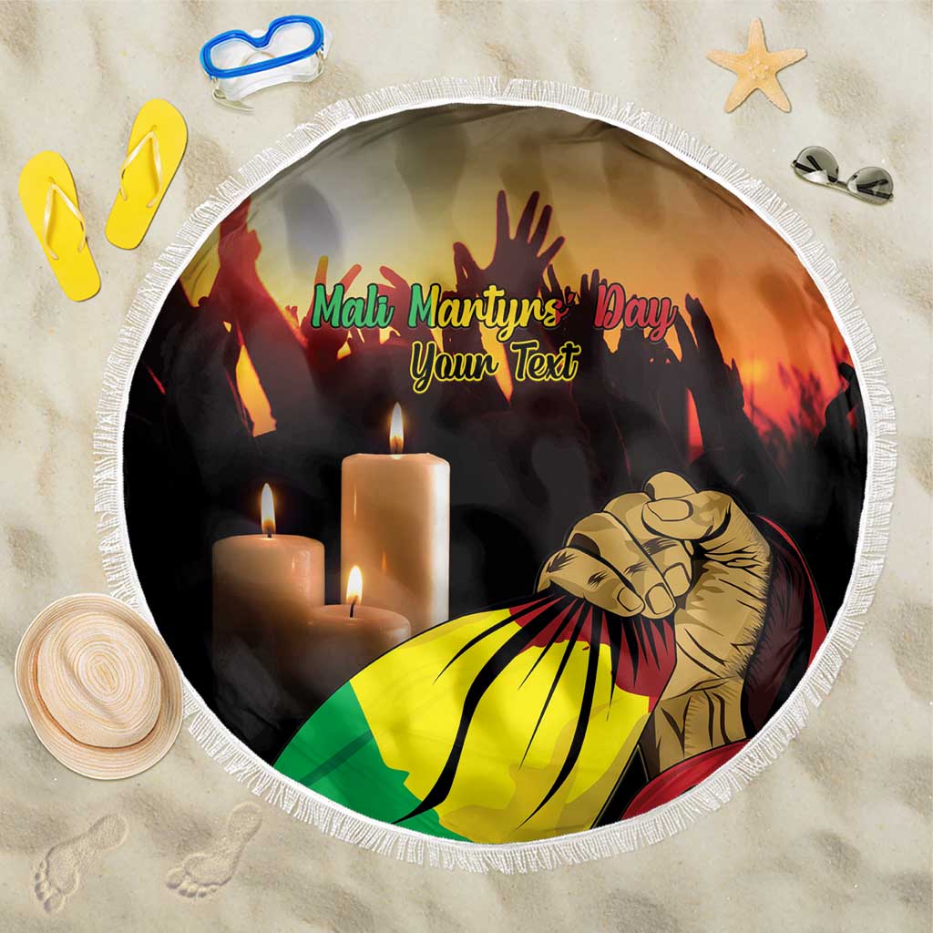 Personalised Proud Mali Martyrs Day In Memory Beach Blanket