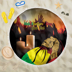 Personalised Proud Mali Martyrs Day In Memory Beach Blanket