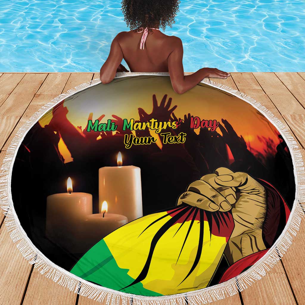 Personalised Proud Mali Martyrs Day In Memory Beach Blanket