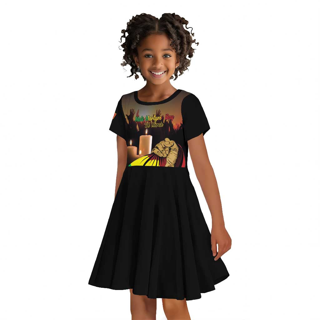 Personalised Proud Mali Martyrs Day In Memory Kid Short Sleeve Dress