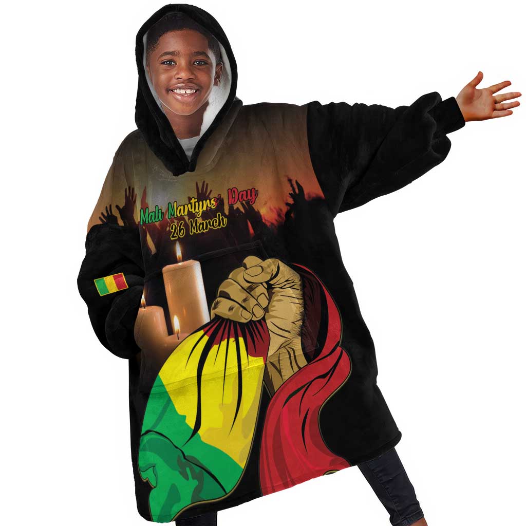 Personalised Proud Mali Martyrs Day In Memory Kid Wearable Blanket Hoodie