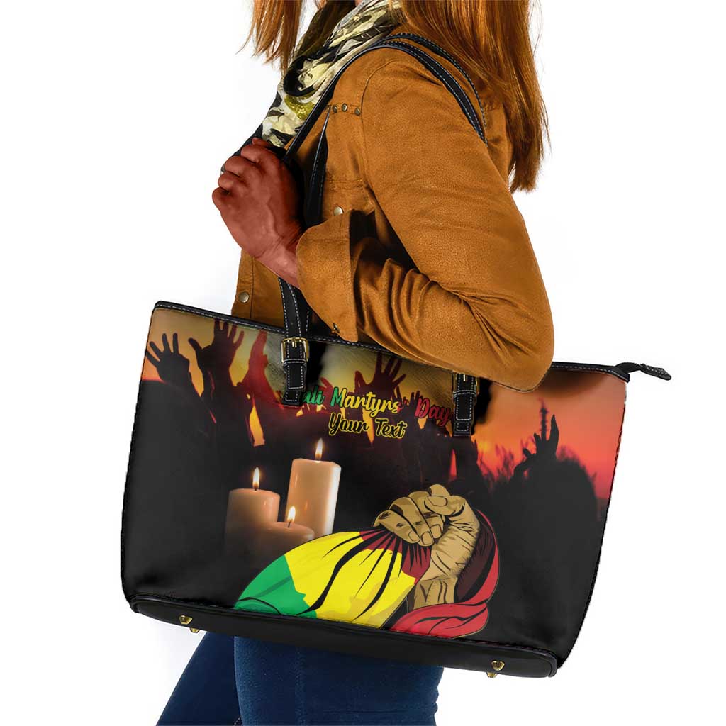 Personalised Proud Mali Martyrs Day In Memory Leather Tote Bag