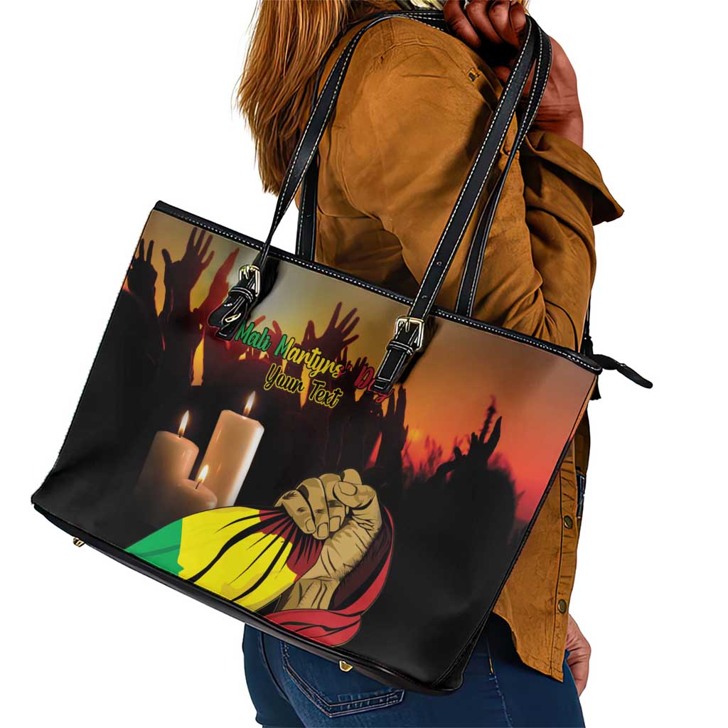 Personalised Proud Mali Martyrs Day In Memory Leather Tote Bag